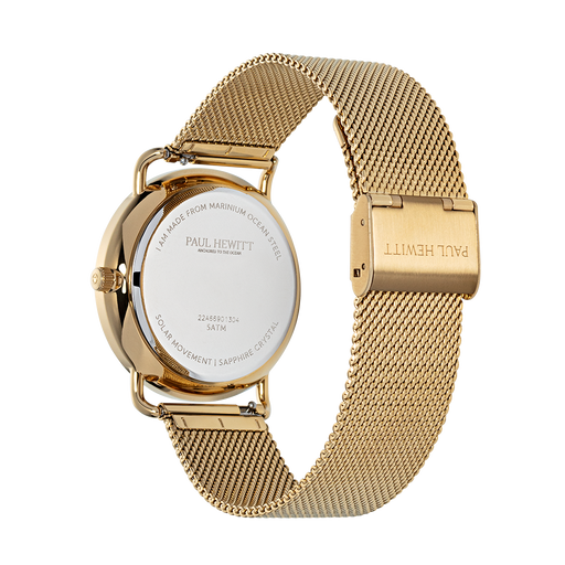 Paul Hewitt Sailor 39 mm Uhr Gold Blau Sonderangebot der Fabrik