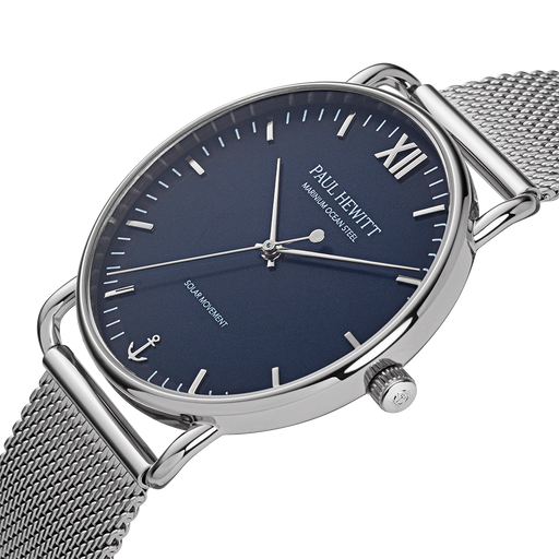 Paul Hewitt Sailor 39 mm Uhr Silber Blau Nur noch ein Tag übrig