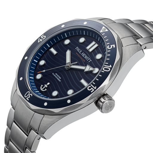 Paul Hewitt Ocean Diver Uhr Silber Blau Begrenzt auf 3 Tage