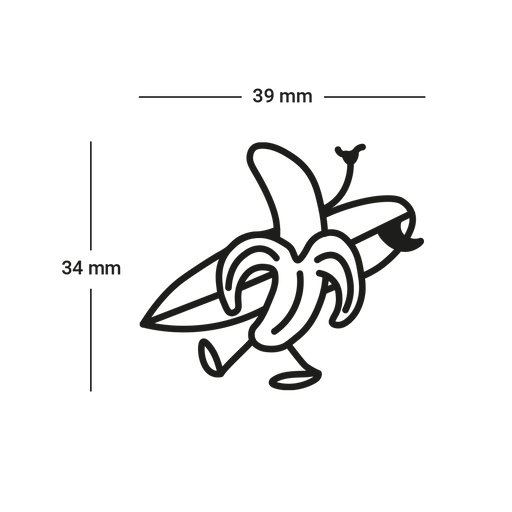 Paul Hewitt Men's Surfing Banana Tattoo zollfrei