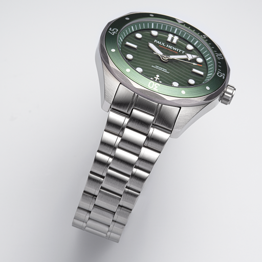 Paul Hewitt Ocean Diver Multilink Uhr Silber Grün Rabatte dieses Monats