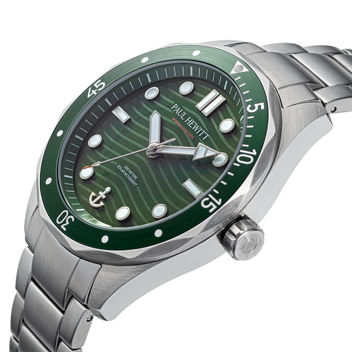 Paul Hewitt Ocean Diver Multilink Uhr Silber Grün Rabatte dieses Monats