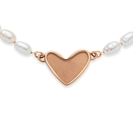 Paul Hewitt Engravable Heart Pearl Armkette Roségold Große Rabatte