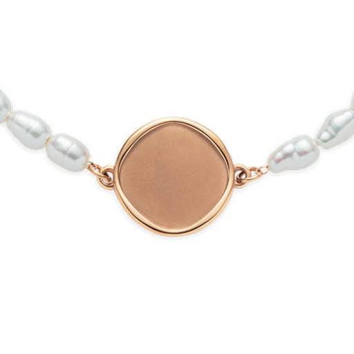 Paul Hewitt Engravable Coin Pearl Armkette Roségold Bestseller