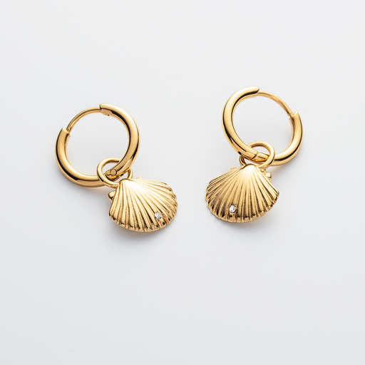 Paul Hewitt Scallop Ohrring Gold Tiefpreis