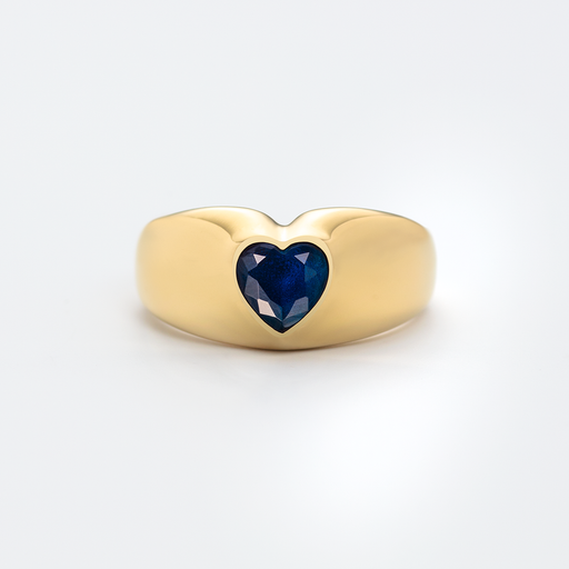 Paul Hewitt Bold Heart Ring Gold Kostenlose Rückgabe