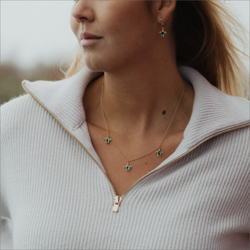Paul Hewitt Turtle Halskette Aquamarine Gold JETZT KAUFEN
