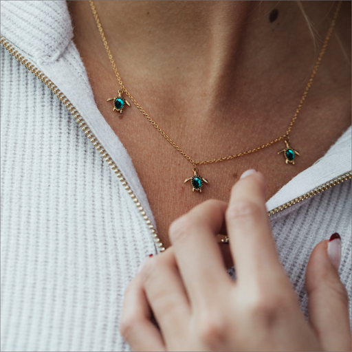 Paul Hewitt Turtle Halskette Aquamarine Gold JETZT KAUFEN