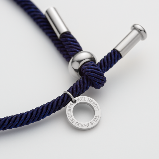 Paul Hewitt Vitamin Sea Armband Silber Marinebelau Großer Ausverkauf
