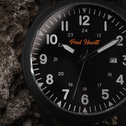 Paul Hewitt Captain's Field Watch Midnight black Sonderangebot der Fabrik