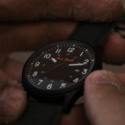 Paul Hewitt Captain's Field Watch Midnight black Sonderangebot der Fabrik
