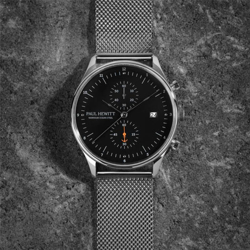 Paul Hewitt Chrono Quartz Mesh silver Riesige Rabatte
