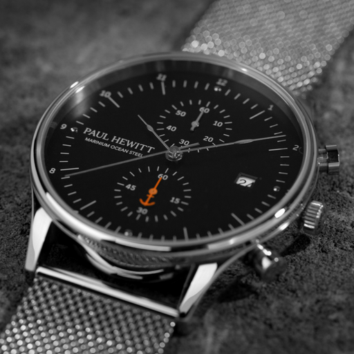 Paul Hewitt Chrono Quartz Mesh silver Riesige Rabatte