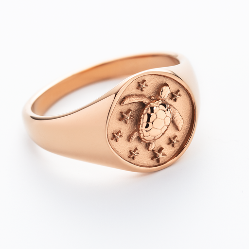 Paul Hewitt Turtle Signet Ring Roségold Muttertagsangebot
