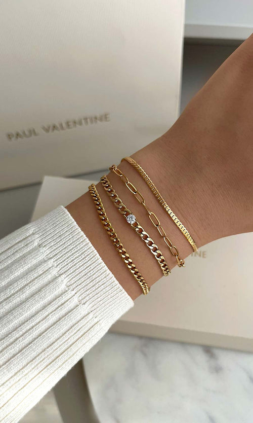 Paul Valentine Brilliant Curb Bracelet Neueste Stile