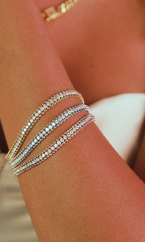 Paul Valentine Sparkling Tennis Bracelet Bis zu 55% Rabatt