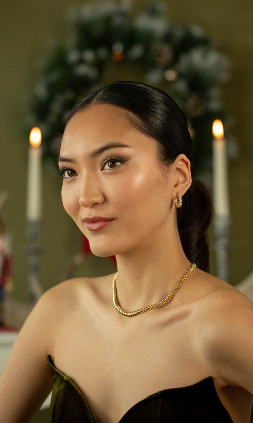 Paul Valentine Sparkle Twisted Hoops Fabrikladen