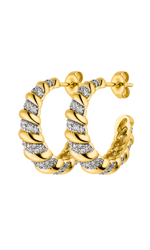 Paul Valentine Sparkle Twisted Hoops Fabrikladen