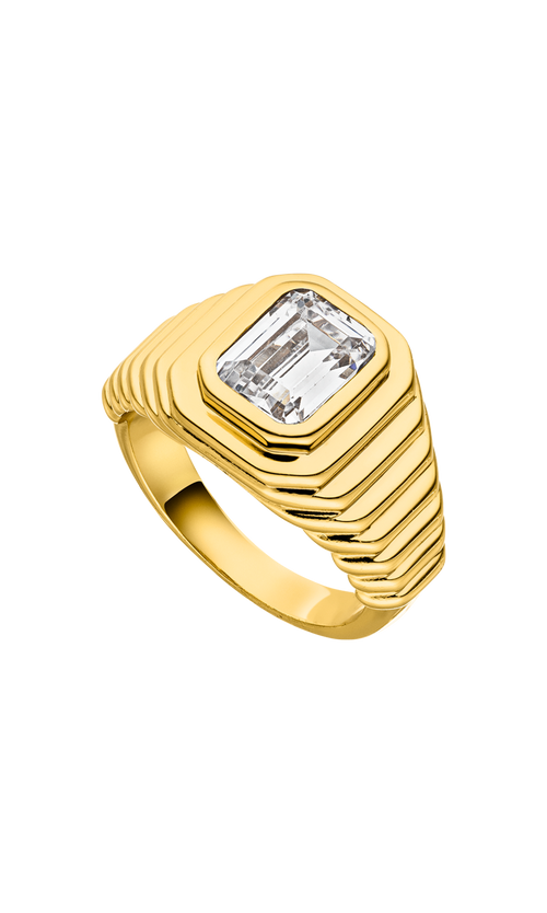 Paul Valentine Emerald Ring White Schlussverkauf
