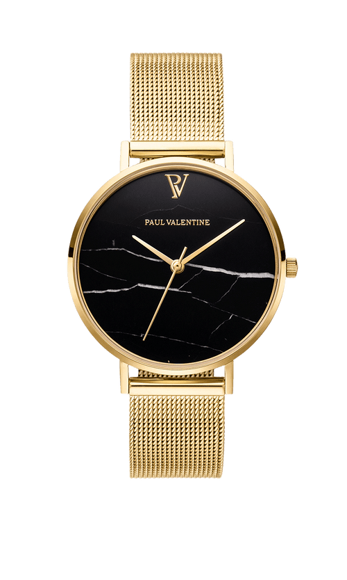 Paul Valentine Black Marble Gold Mesh Kostenloser Versand
