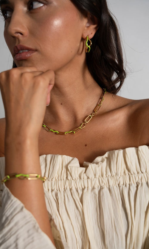 Paul Valentine Wave Rush Enamel Necklace Preisnachlass