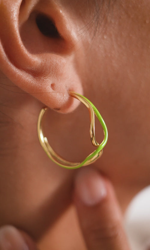 Paul Valentine Wave Rush Enamel Hoops Weihnachtsangebot