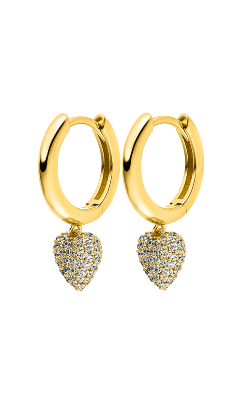 Paul Valentine Pure Heart Charm Hoops Vierteljährliche Förderung
