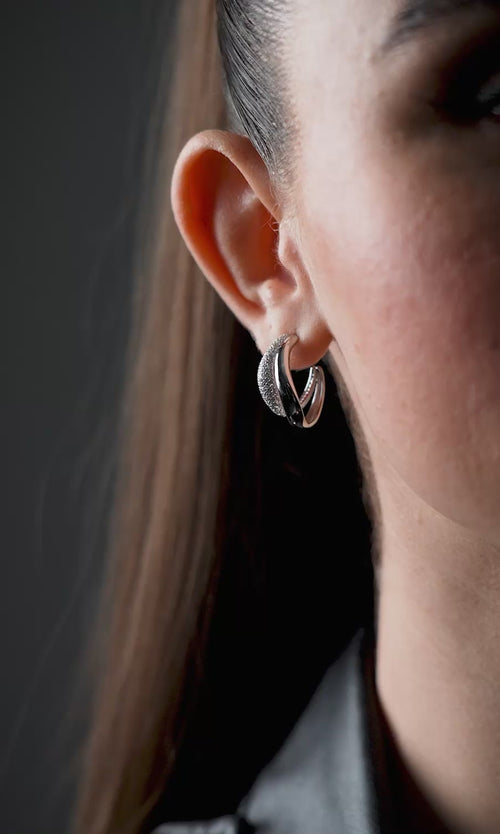 Paul Valentine Crystal Galaxy Hoops Super Rabatt