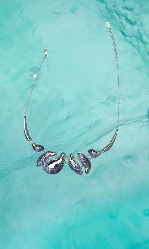 Paul Valentine Underwater Enamel Necklace Im Verkauf