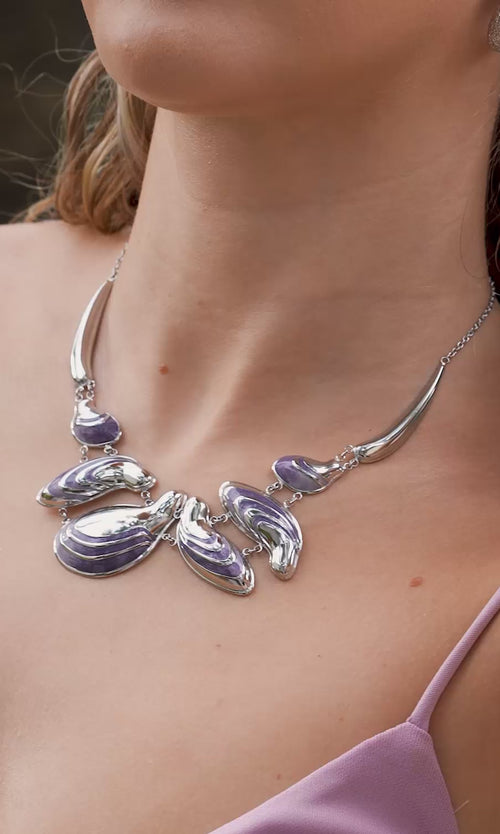 Paul Valentine Underwater Enamel Necklace Im Verkauf