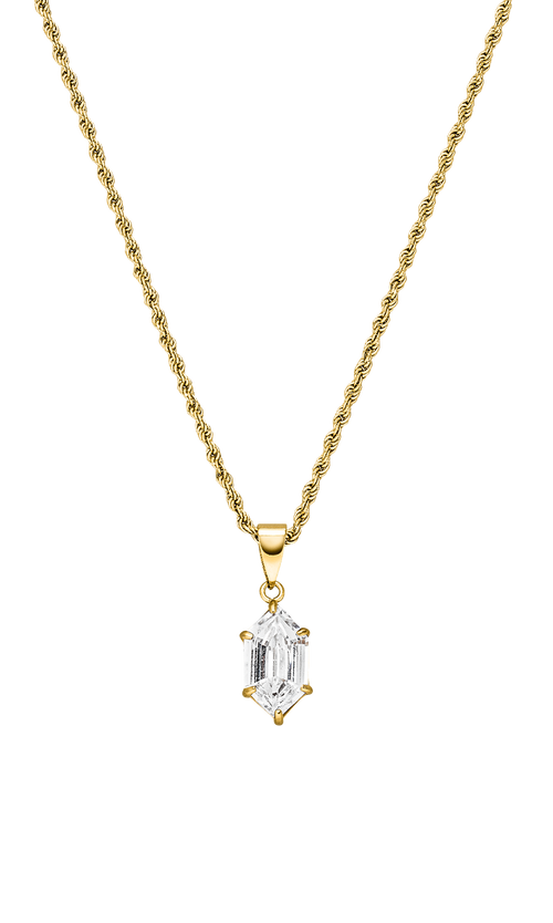 Paul Valentine Brilliant Rope Necklace 14K Gold Plated Kostenloser Versand