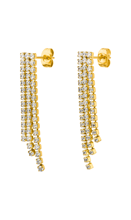 Paul Valentine Brilliant Earrings 14K Gold Plated Limitierter Zeitrabatt