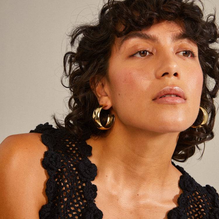 Pilgrim NAIA recycelte mega-chunky Hoops vergoldet Günstiger Verkauf
