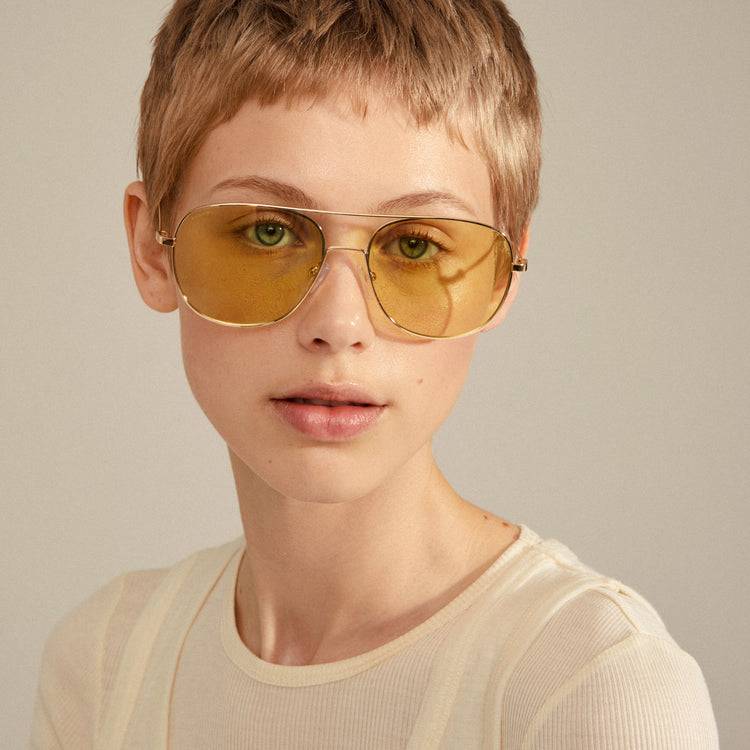 Pilgrim DALLAS Sonnenbrille Gelb/Gold Online Outlet