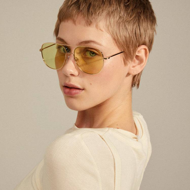 Pilgrim DALLAS Sonnenbrille Gelb/Gold Online Outlet