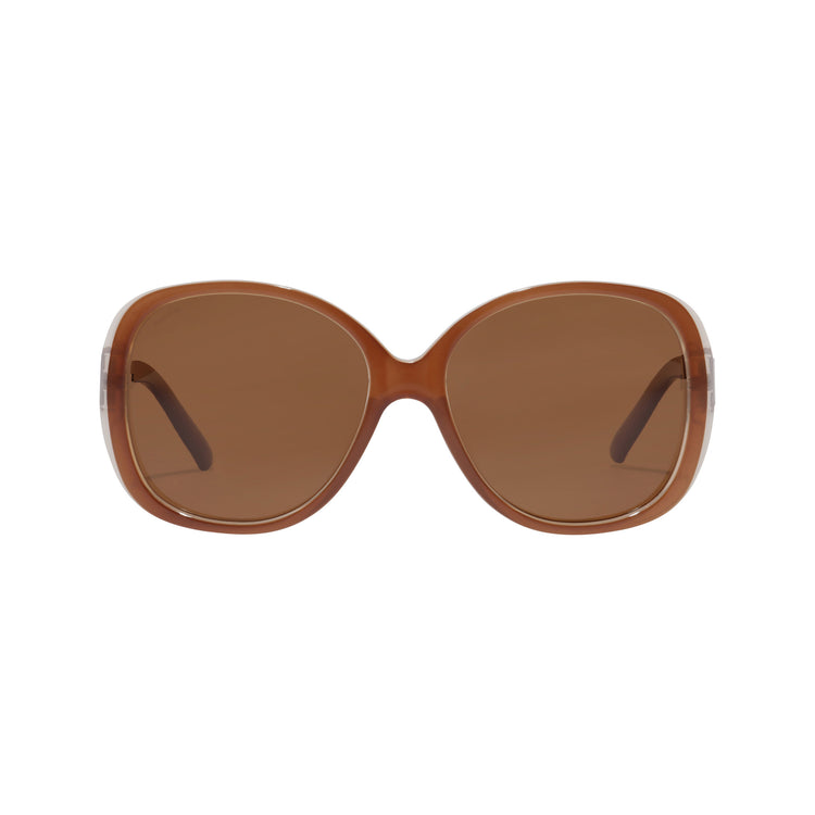 Pilgrim PARKER Retro-Oversized-Sonnenbrille, Hellbraun Exklusive Angebote