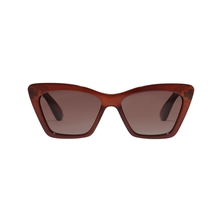Pilgrim DAKOTA eckige Cat-Eye-Sonnenbrille braun Neuheiten