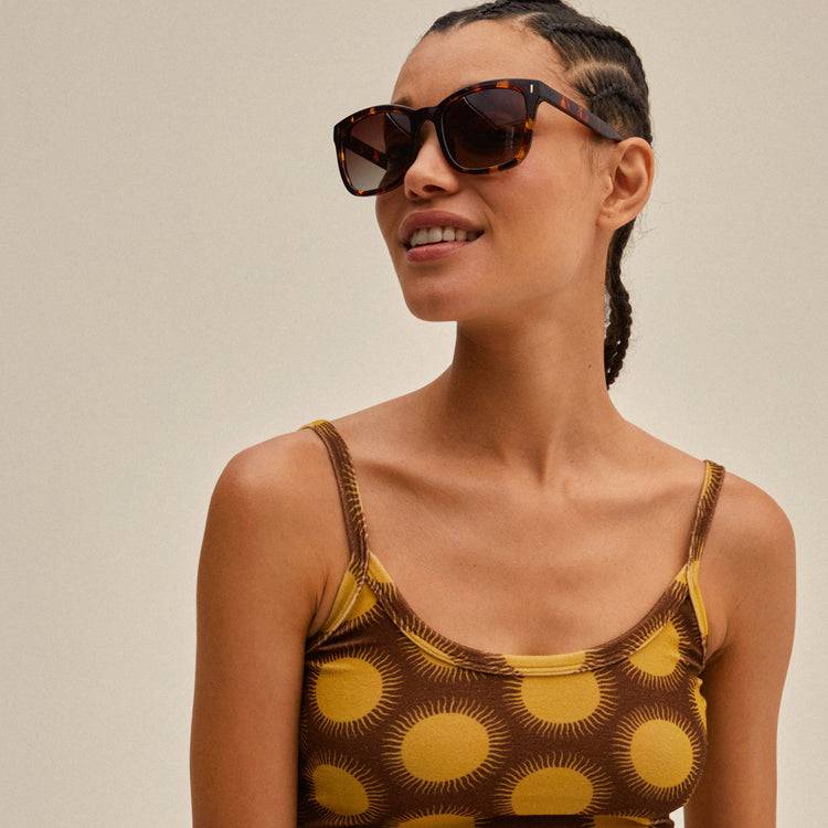 Pilgrim KATYA Recycelte Sonnenbrille Schildpatt-Braun/Gold Super Sparpreis