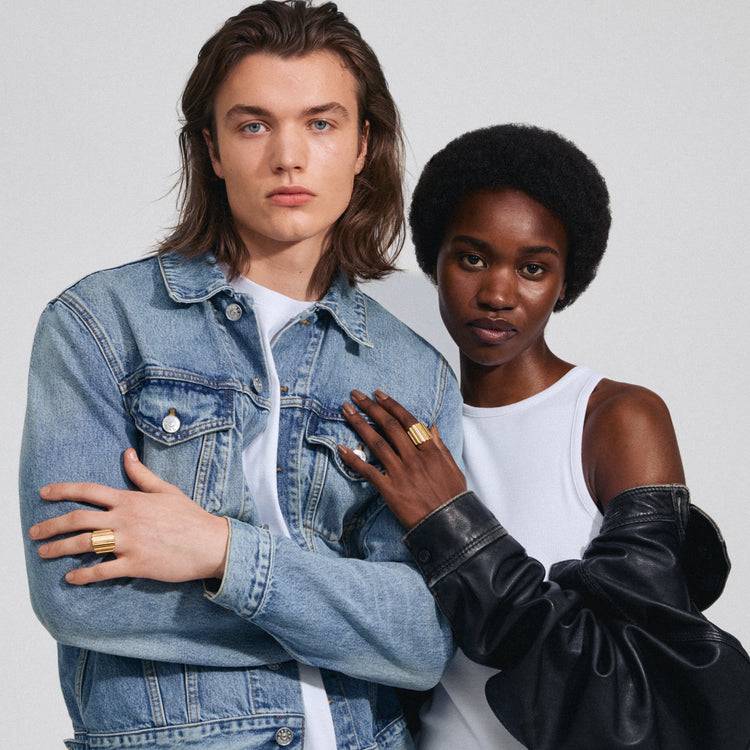 Pilgrim LAUREL recycelter Ring vergoldet Neueste Stile
