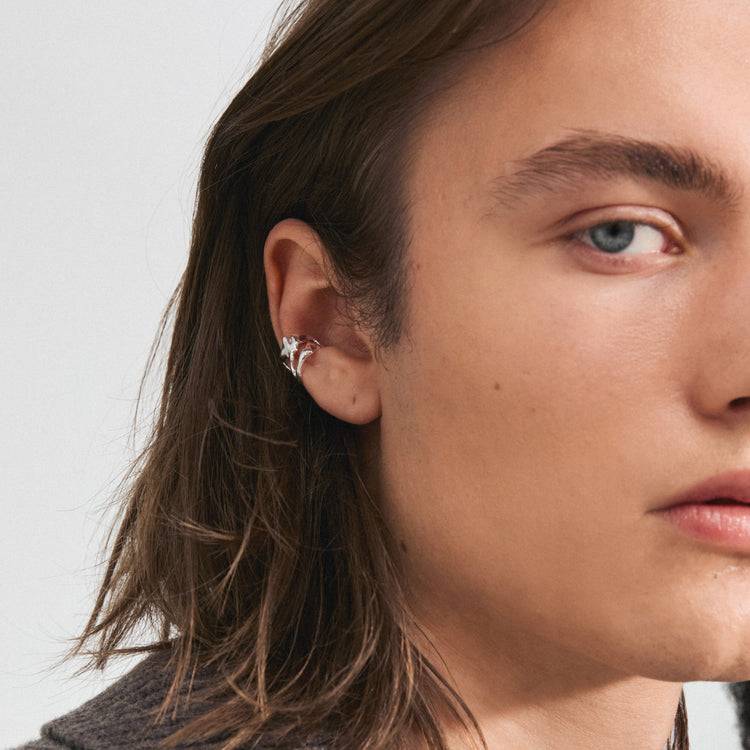 Pilgrim ZENA recycelter Ear Cuff versilbert Nur für heute