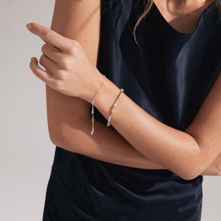 Pilgrim PIXIE Geschenkset, Armband 2-in-1-Set, versilbert Super Rabatt