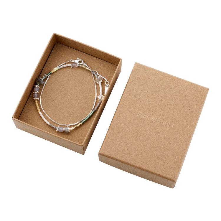 Pilgrim PIXIE Geschenkset, Armband 2-in-1-Set, versilbert Super Rabatt