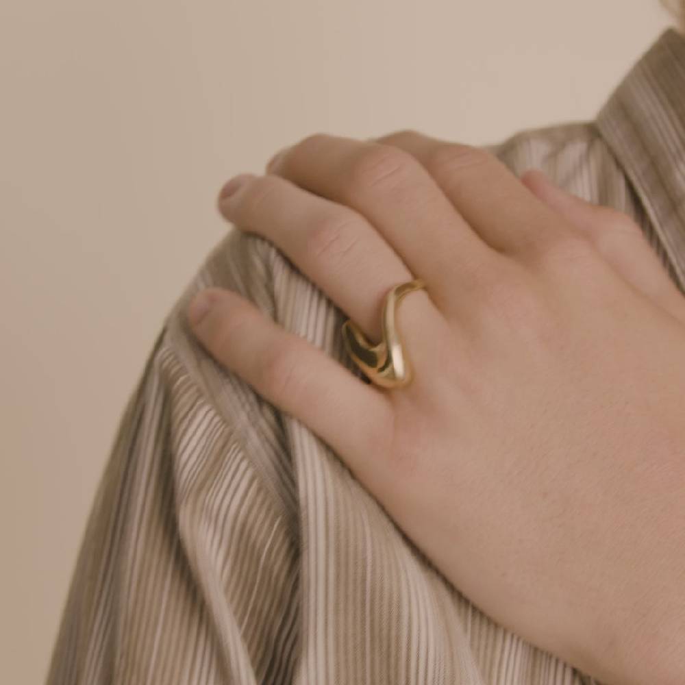 Pilgrim CLOUD recycelter Ring vergoldet 50% Rabatt mit kostenlosem Versand