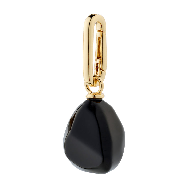 Pilgrim CHARM schwarzer Achat Anhänger, vergoldet Fabrik Onlineshop