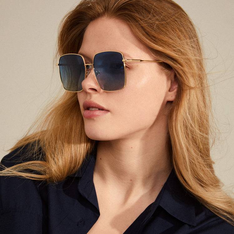 Pilgrim JONAN Sonnenbrille Blau/Gold Rabatt