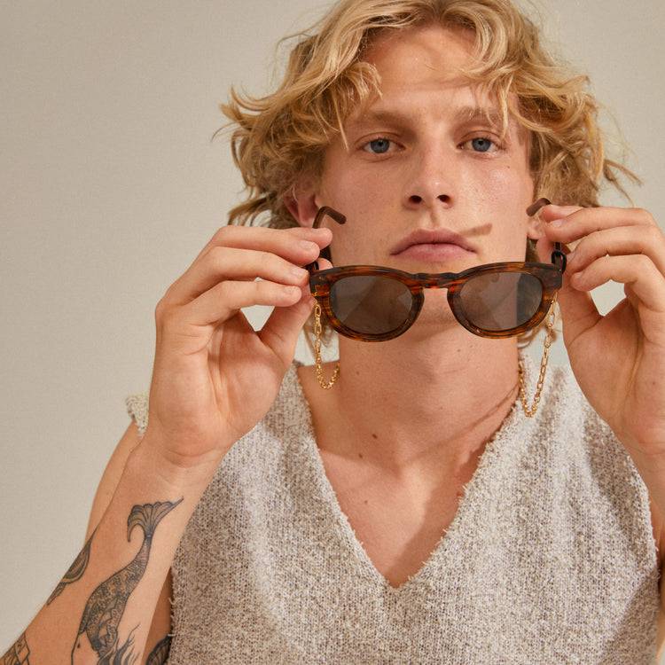Pilgrim PAOLA recycelte Sonnenbrillenkette, vergoldete Flash Sale