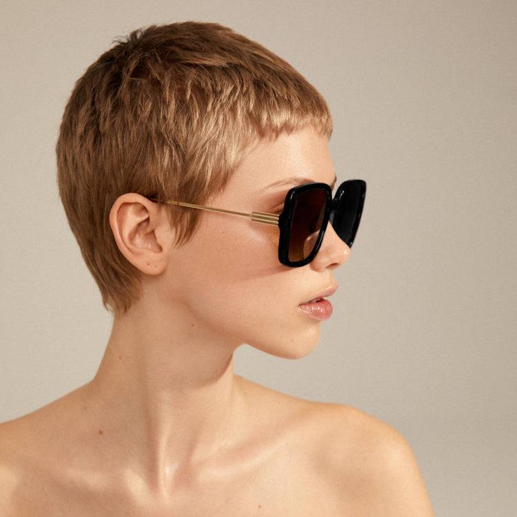 Pilgrim ALIET Sonnenbrille Schwarz/Gold Online Shopping