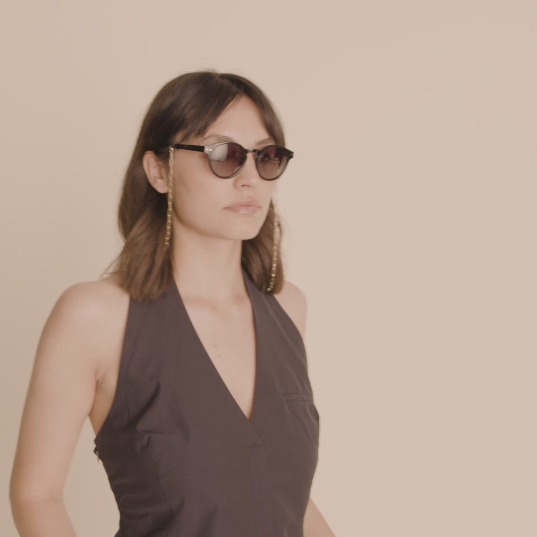 Pilgrim KYRIE Sonnenbrille Schwarz/Gold Preisnachlass