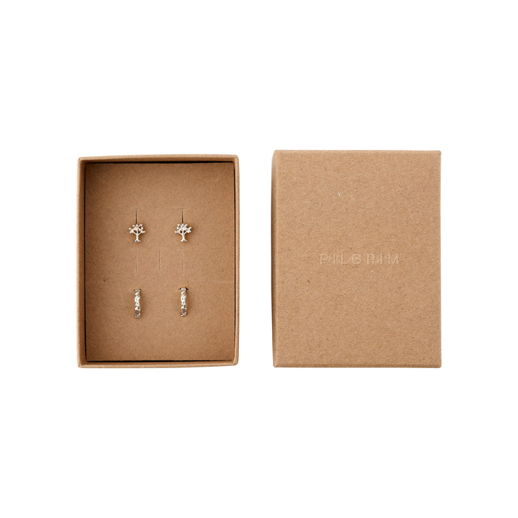 Pilgrim PIPER recyceltes Geschenkset, 2-in-1-Set, versilbert Online Outlet