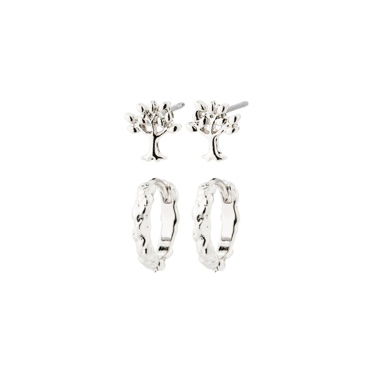 Pilgrim PIPER recyceltes Geschenkset, 2-in-1-Set, versilbert Online Outlet